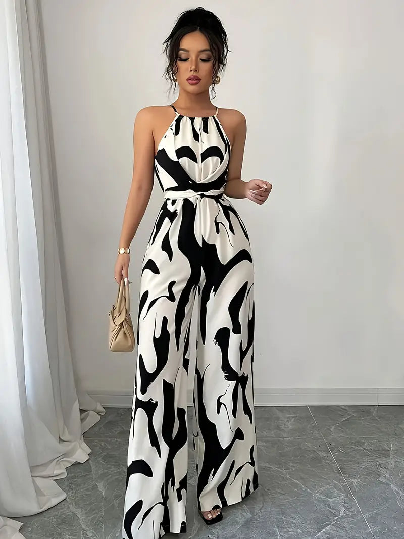 Savanna Chic Halter Jumpsuit