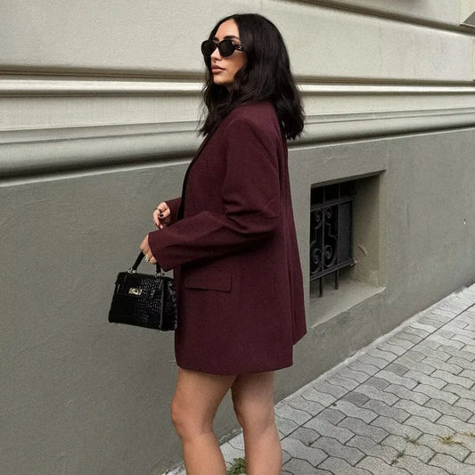 Eleganza™ Bordeaux Blazer –