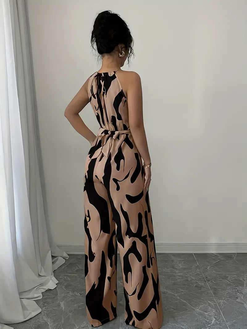 Savanna Chic Halter Jumpsuit