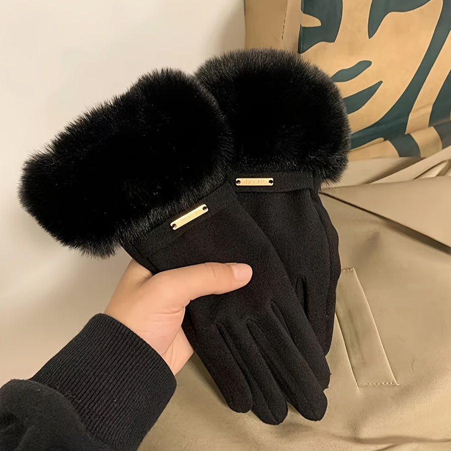 🤍 Elegance Faux Fur Winter Gloves 🤍