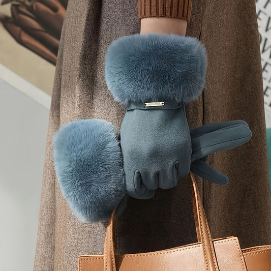 🤍 Elegance Faux Fur Winter Gloves 🤍