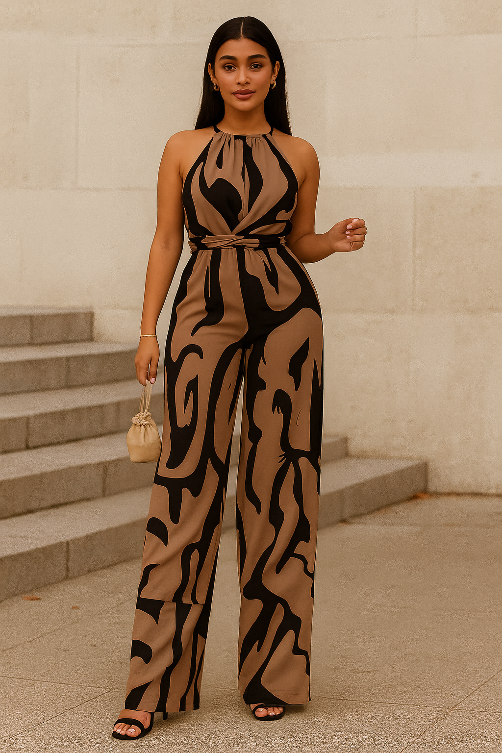 Savanna Chic Halter Jumpsuit