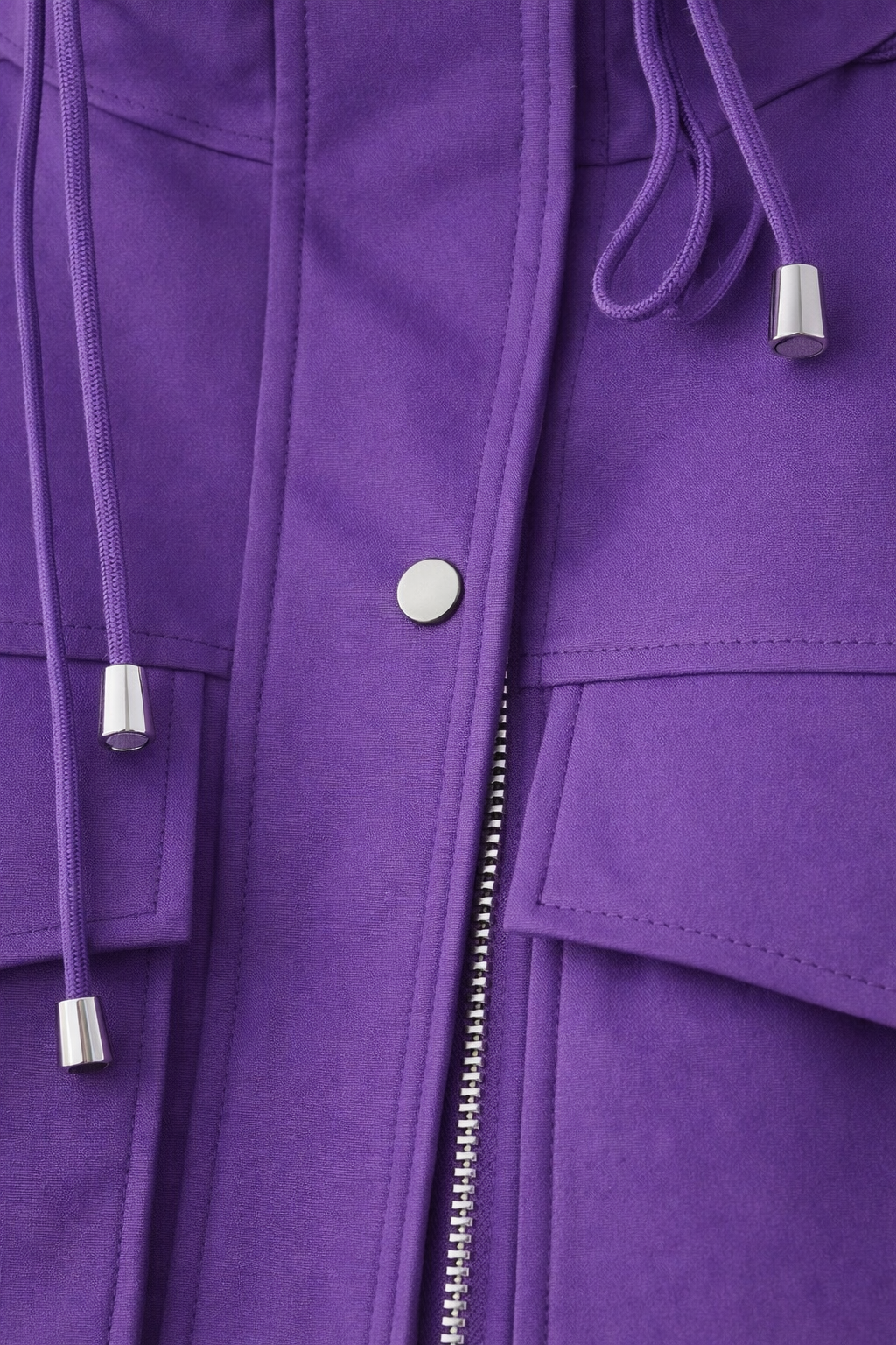 Dames Cropped Jas  – Korte Jas met Zakken en Taillekoord