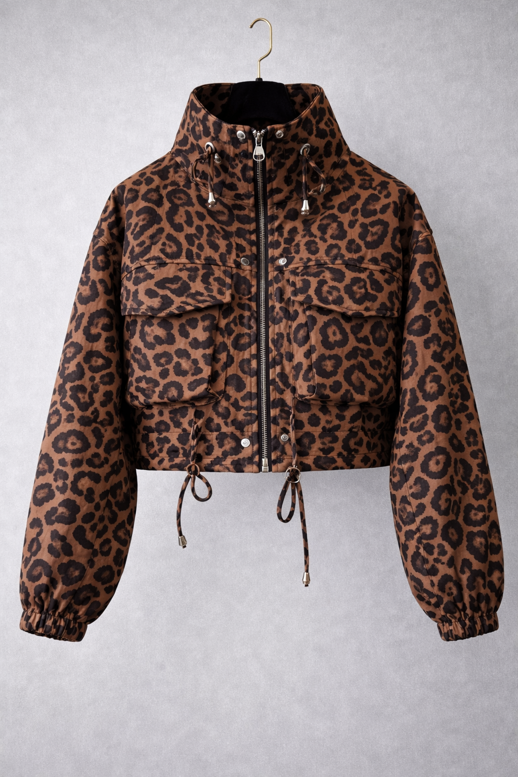 Dames Cropped Jas  – Korte Jas met Zakken en Taillekoord