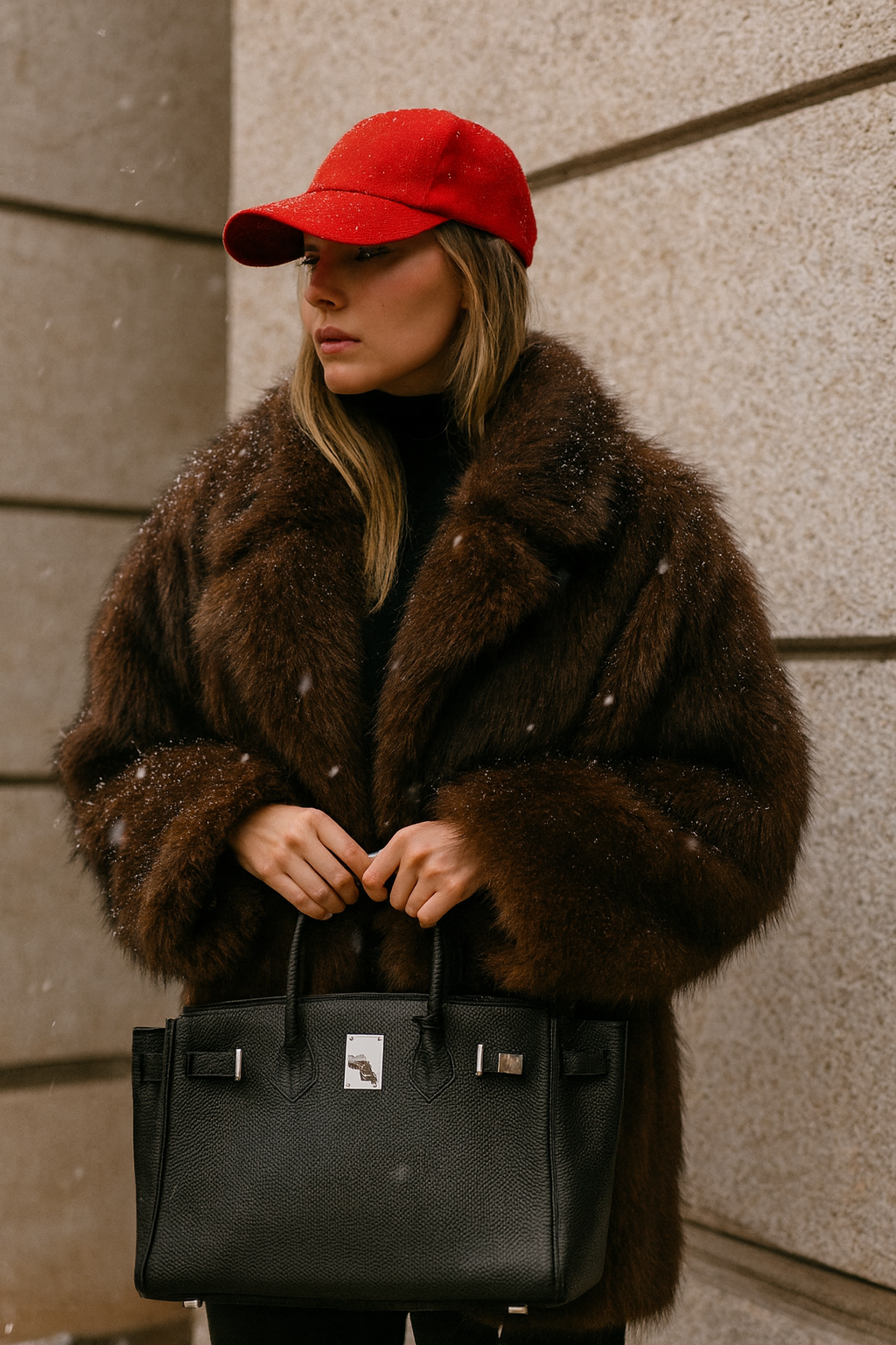 Arctic Luxe Faux Fur Coat