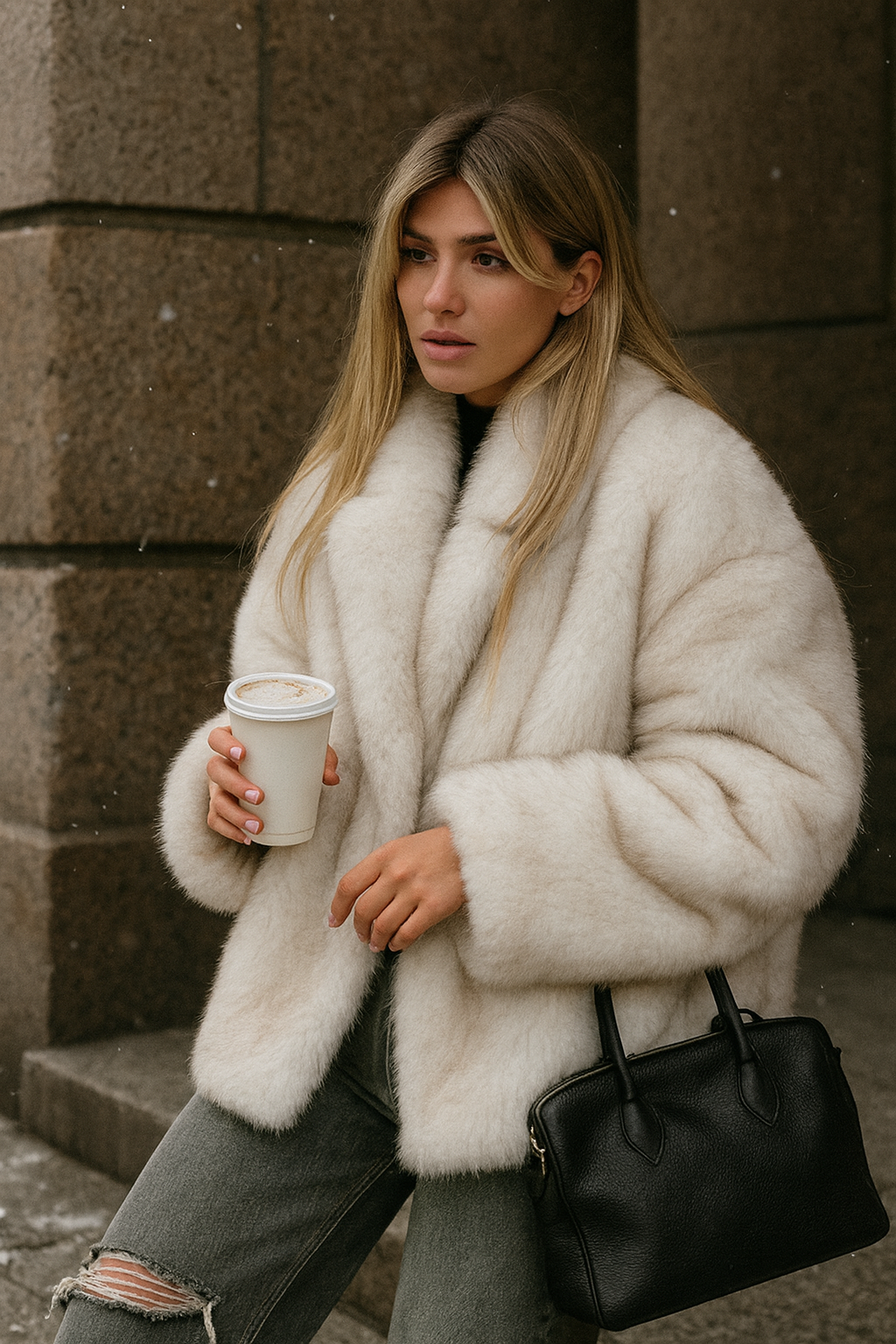 Arctic Luxe Faux Fur Coat