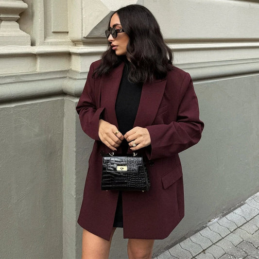Eleganza™ Bordeaux Blazer –