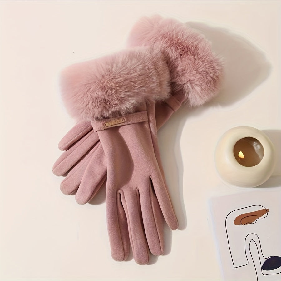 🤍 Elegance Faux Fur Winter Gloves 🤍