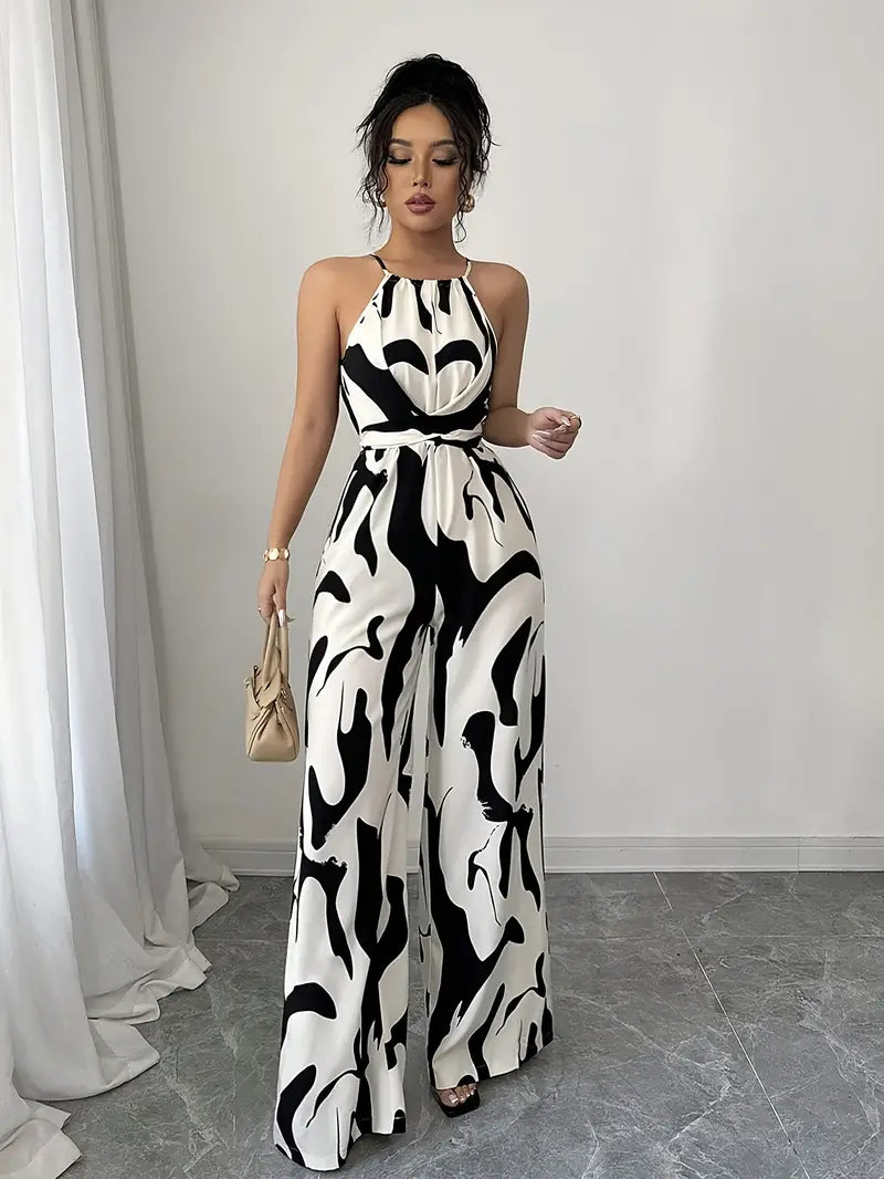 Savanna Chic Halter Jumpsuit